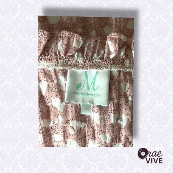 Shop the Mint Dusty Rose Floral Babydoll Dress Size Small - Picture 3 of 5